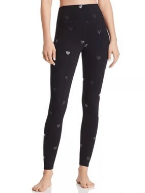 Spiritual Gangster Black Heart-Print Leggings